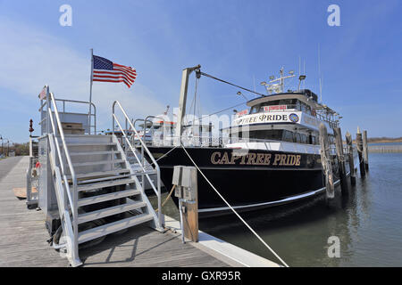 Captree charter fishing boat basin Long Island New York Stock Photo