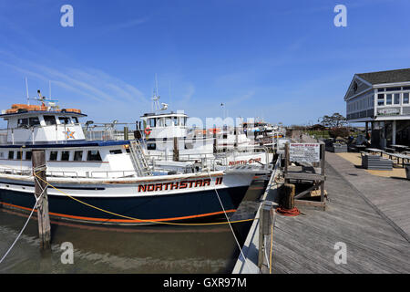 Captree charter fishing boat basin Long Island New York Stock Photo