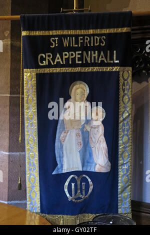 St Wilfrids Church Grappenhall- Mothers Union banner, Warrington