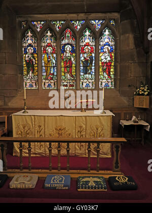 St Wilfrids Church Grappenhall- Lady Chapel Altar,Warrington Stock Photo