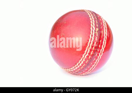 Cricket ball in white background Stock Photo