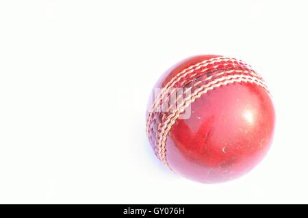 Cricket ball in white background Stock Photo