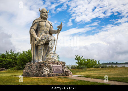 The Viking statue in Gimli, Manitoba, Canada. Stock Photo