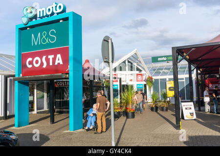 Exeter Services on the M5 motorway in Devon, England. Stock Photo