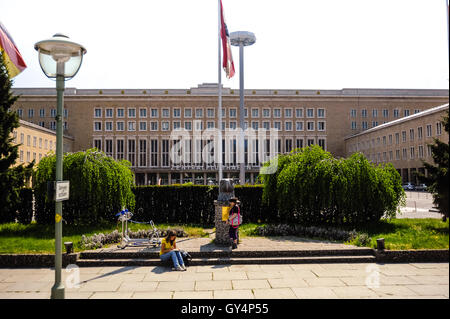 Berlin, Germany. Tempelhof Airport ceased operating in 2008. Famous from the Berlin airlift after WW2. Stock Photo