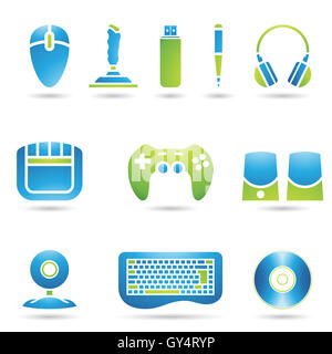 Various graphic design style PC accessories Stock Photo
