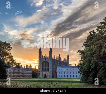 Dawn over King's College Chapel, Cambridge, UK Stock Photo