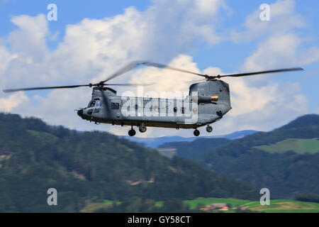 SLIAC, SLOVAKIA - AUGUST 30: Chinook at SIAF airshow in Sliac, Slovakia Stock Photo