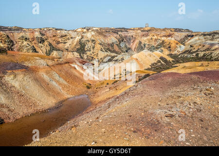 Anglesey, Wales. Parys copper mountain  Spoil heap's from the open cast mine Stock Photo
