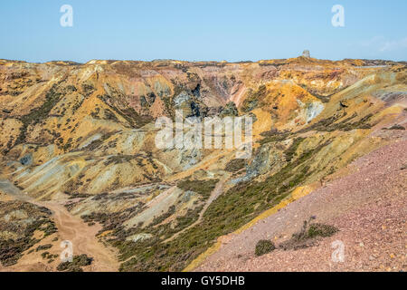 Anglesey, Wales. Parys copper mountain Spoil heap's from the open cast mine Stock Photo