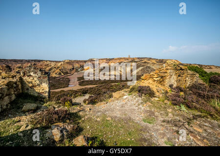 Anglesey, Wales. Parys copper mountain  Spoil heap's from the open cast mine Stock Photo