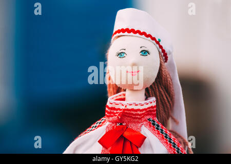 Belarusian Folk Doll. National Folk Dolls Are Popular Souvenirs From Belarus. Stock Photo