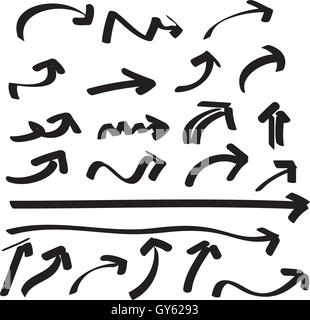 Mark Point Score Exam Highlight Check Arrows And Circles Hand Drawn