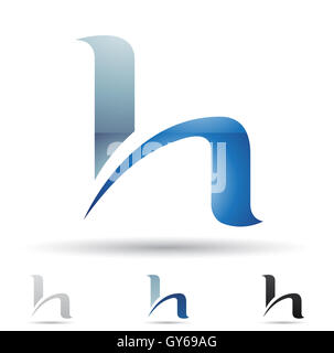 Vector illustration of abstract icons based on the letter H Stock Photo