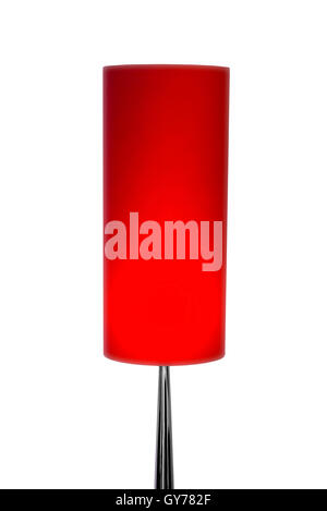 Isolated Modern Design Red Lamp on a white background Stock Photo