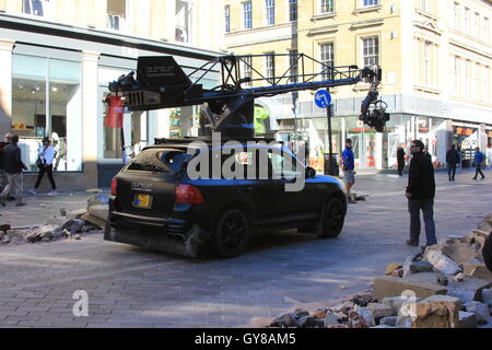 Newcastle upon Tyne, UK. 18th Sept, 2016. Hollywood in Newcastle city centre filming Transformers: The Last Knight. Credit:  David Whinham/Alamy Live News
