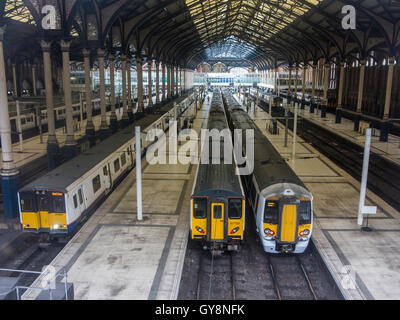 trains in liverpool street station london Stock Photo