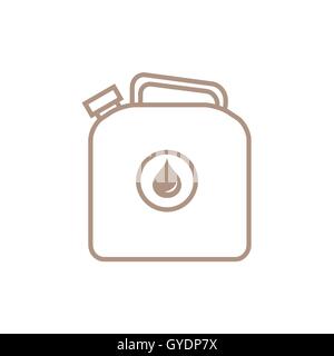 Stylized icon of the canister of gasoline on a white background Stock Vector