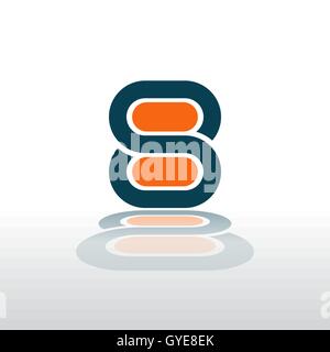 digit 8 infinity symbol abstract vector illustration Stock Vector