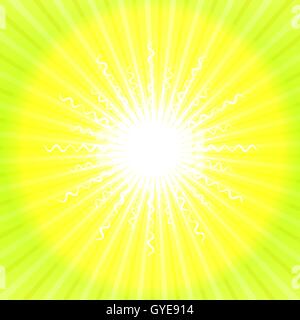 bright yellow sun vector background illustration Stock Vector