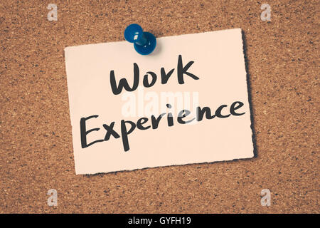 Work Experience Stock Photo