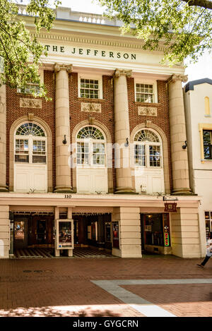 Jefferson Theater, Historic Pedestrian Downtown Mall, East Main Street, Charlottesville, Virginia Stock Photo