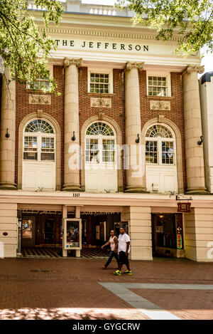 Jefferson Theater, Historic Pedestrian Downtown Mall, East Main Street, Charlottesville, Virginia Stock Photo