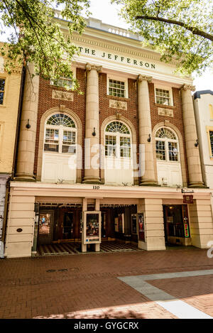 Jefferson Theater, Historic Pedestrian Downtown Mall, East Main Street, Charlottesville, Virginia Stock Photo