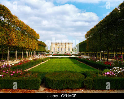 Northern Facade of the Petit Trianon on the grounds of the Palace of Versailles, Versailles, France Stock Photo