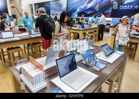 New York City,NY NYC Manhattan,Midtown,Fifth Avenue,shopping shopper shoppers shop shops market markets marketplace buying selling,retail store stores Stock Photo