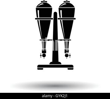 Soda siphon equipment icon. White background with shadow design. Vector illustration. Stock Vector