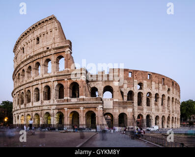 Long exposure of the Colosseum before sunset. Stock Photo
