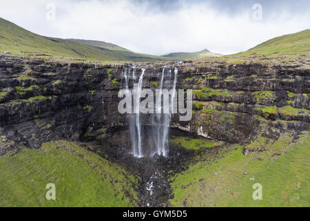 Fossá waterfall, Island of Streymoy. Faroe Islands Stock Photo