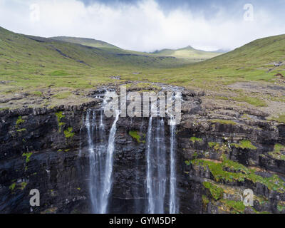 Fossá waterfall, Island of Streymoy. Faroe Islands Stock Photo