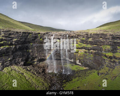 Fossá waterfall, Island of Streymoy. Faroe Islands Stock Photo