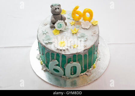60th BIRTHDAY CAKE Stock Photo - Alamy