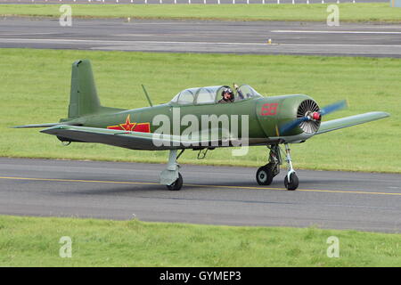 G-BVVG, a privately owned Nanchang CJ6, at Prestwick Airport during the Scottish International Airshow in 2016. Stock Photo