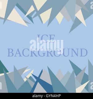 Ice background in blue color Stock Vector