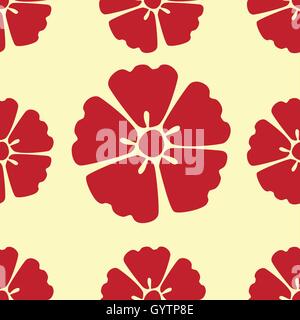 Cherry blossom flowers seamless pattern background Stock Vector