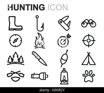 Hunting icons vector set Stock Vector Image & Art - Alamy