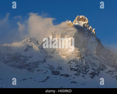 Monte Cervino (Matterhorn) view from Cervinia , Italy, Cervinia Stock Photo