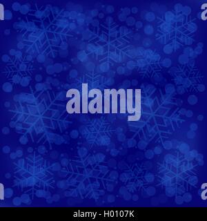 Abstract blue background with snowflakes Stock Vector