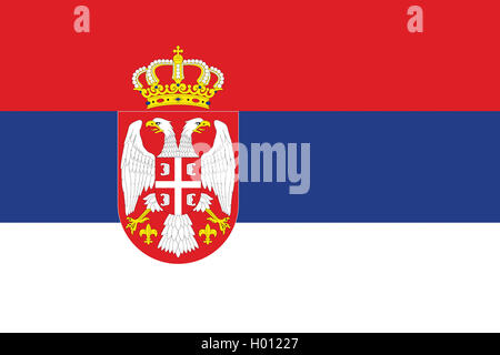 flag of Serbia, Serbia Stock Photo