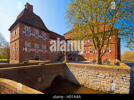 water castle Oberwerries in Hamm, Germany, North Rhine-Westphalia, Ruhr Area, Hamm Stock Photo