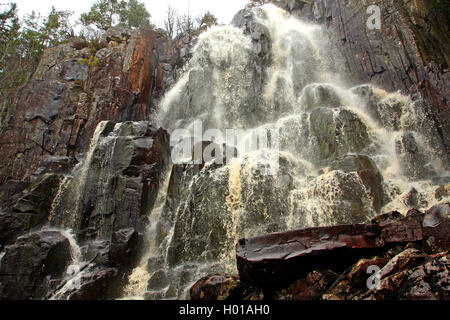 Halleberg waterfall, Sweden, Vargoen Stock Photo