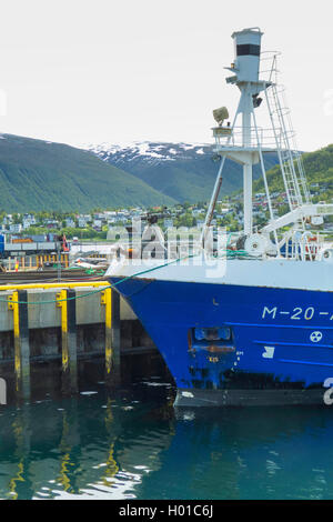 whaling ship in Tromso, Norway, Troms, Tromsoe Stock Photo
