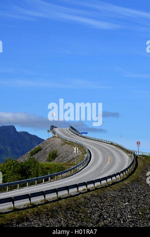 View of the Storseisundet Bridge, Norway Stock Photo