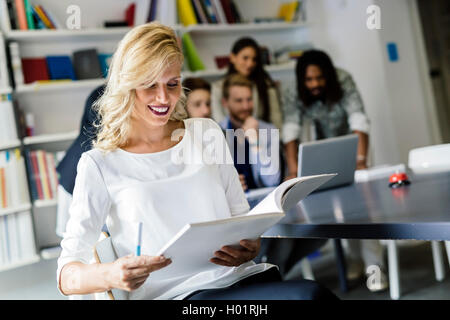 Successful ceo always educating herself to successfully lead company Stock Photo