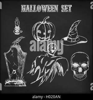 Halloween hand drawn set Stock Vector