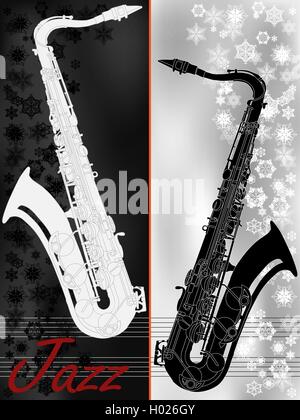 Jazz music festival, poster background template Stock Vector